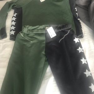 BRAND NEW NWT Happy Days Two -Tone Star Sweatsuit